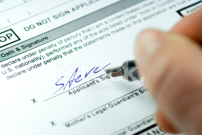 passport application form