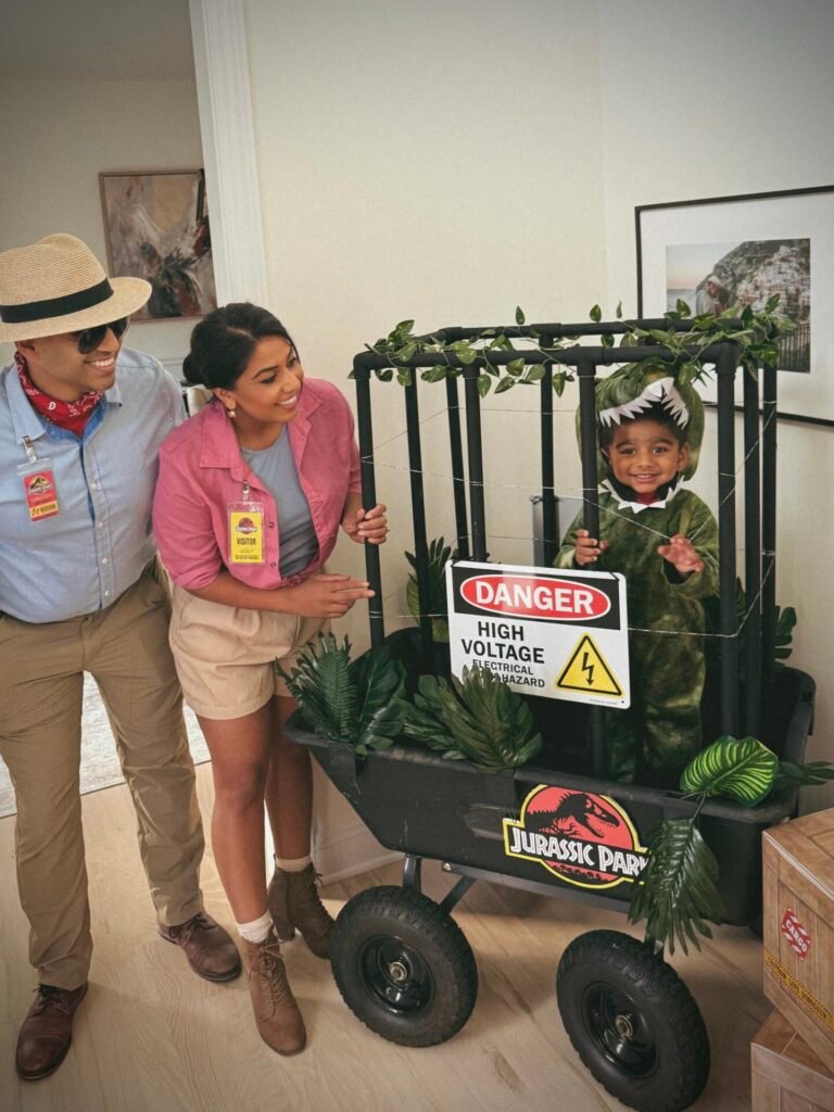 Jurassic Park Halloween costume toddler family cage